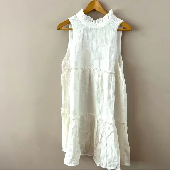 Pomander place tuckernucker white Gauze a line swing Morgan Dress xxxl 3XL NWOT - Picture 3 of 7